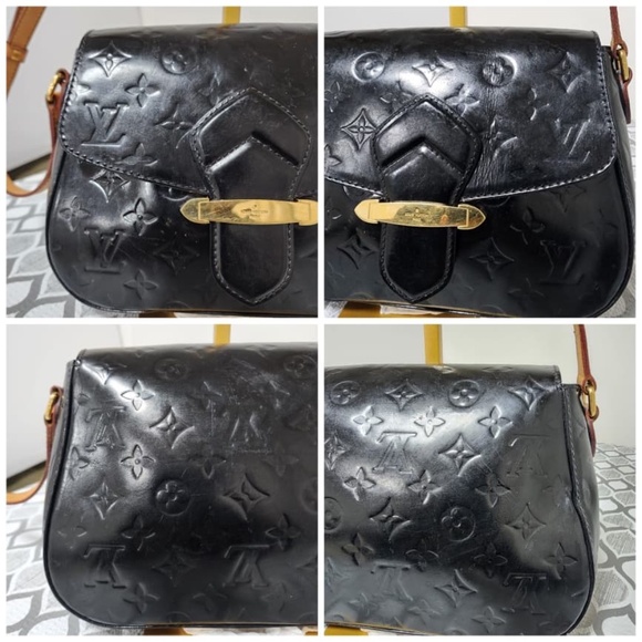 Authentic Louis Vuitton Monogram Vernis Bellflower PM Shoulder/Crossbody Bag Bla - Picture 14 of 15